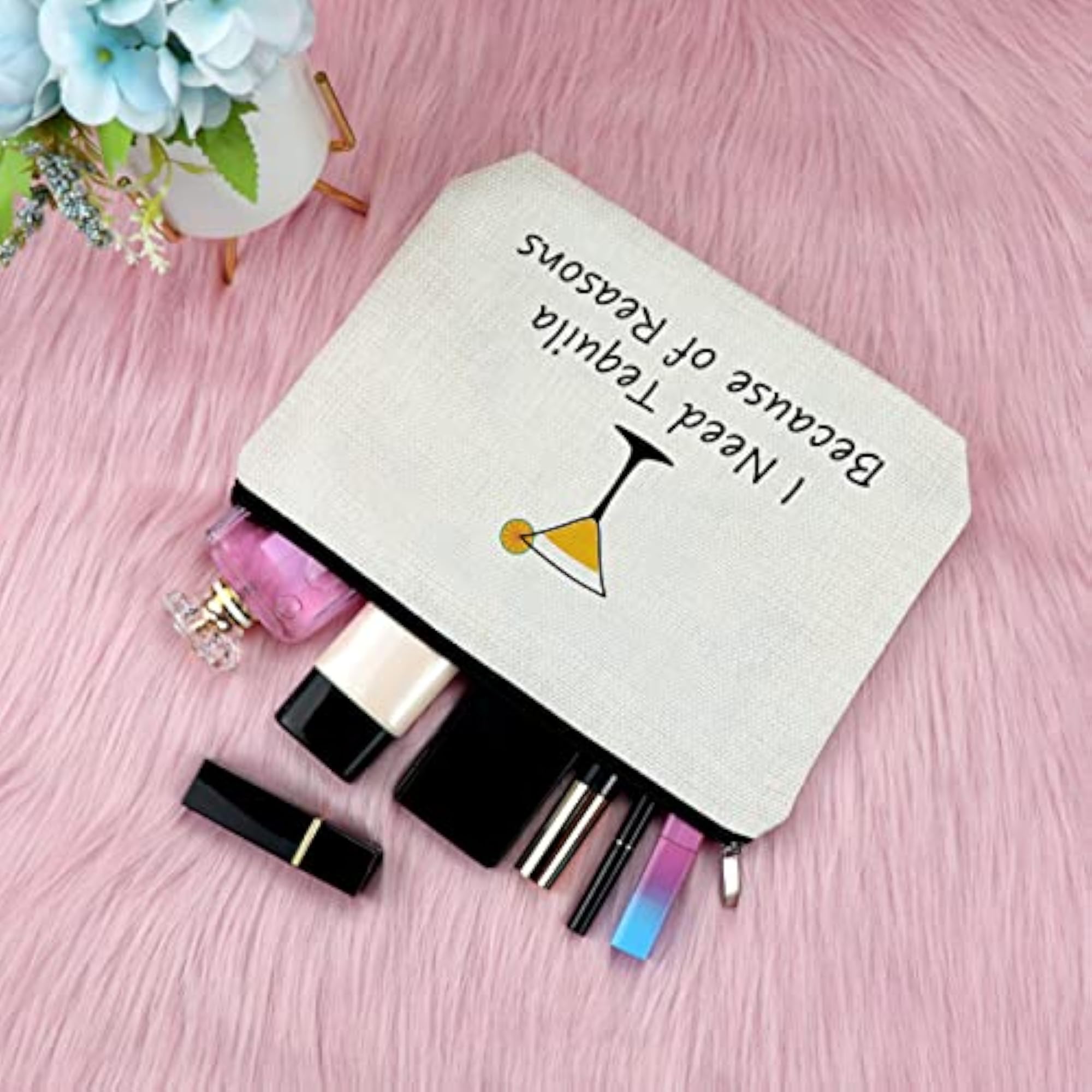 Tequila Makeup Bag, Fun Gift for Tequila Lovers